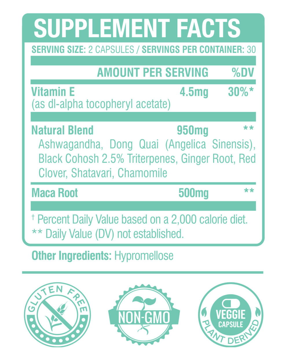 Bust Bunny Hormonal Balance Supplement Facts